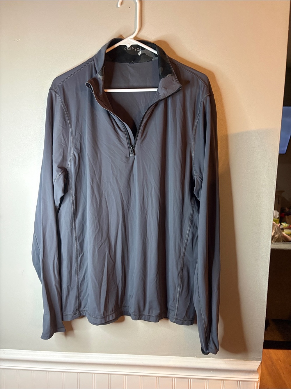 Men's Greyson Gray Performance Long-Sleeve Top